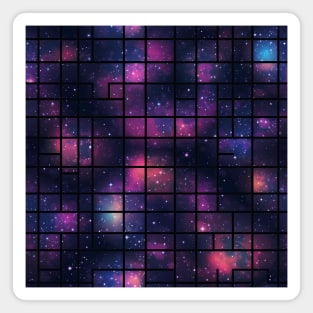 Dark Space Clouds - Infinite Nebula Seamless Pattern Magnet